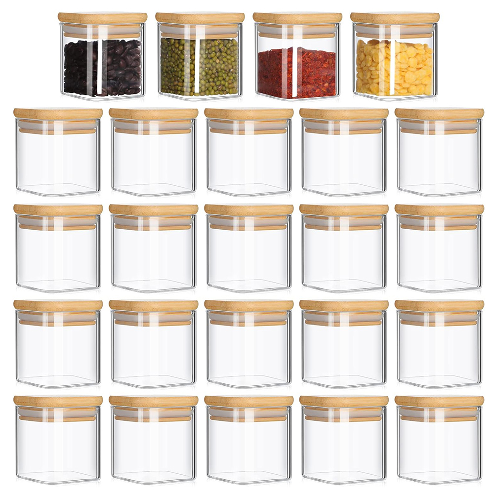 Food Storage Glass Set - Juego de tarros de vidrio de