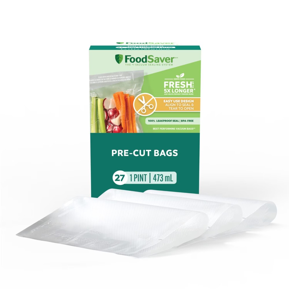 Food Storage Vacuum Seal Bags - Bolsas de Vacío FoodSaver Pint, Paquete