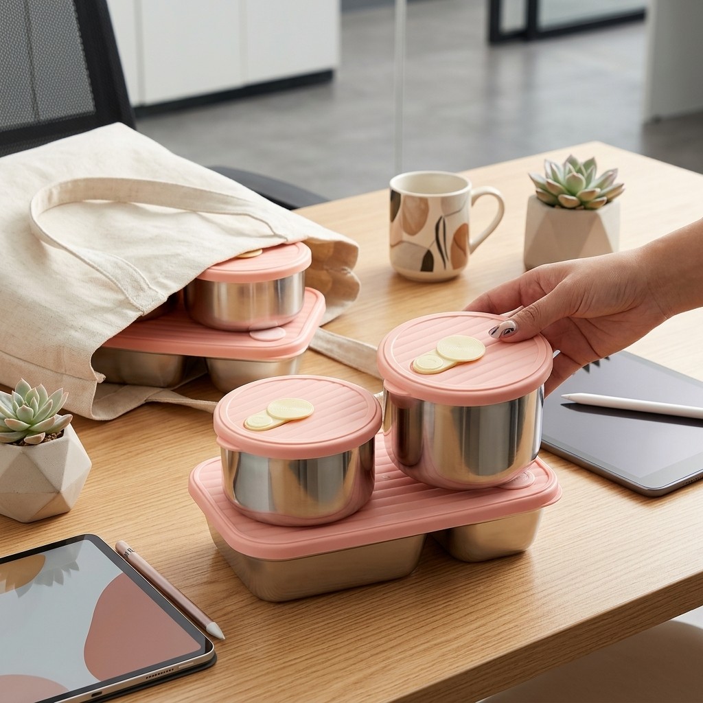 Food Storage Kits - Lonchera de Acero Inoxidable 304 Apta