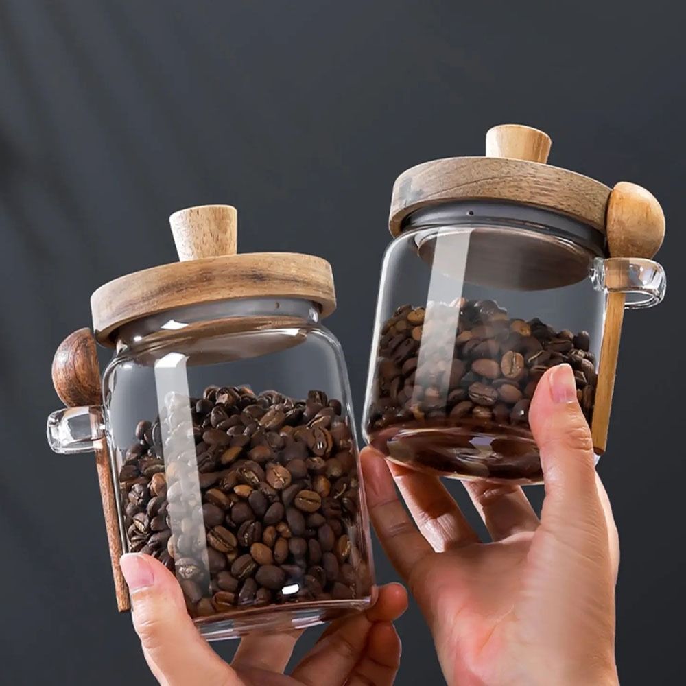 Food Storage Glass Set - Tarro de almacenamiento de granos de