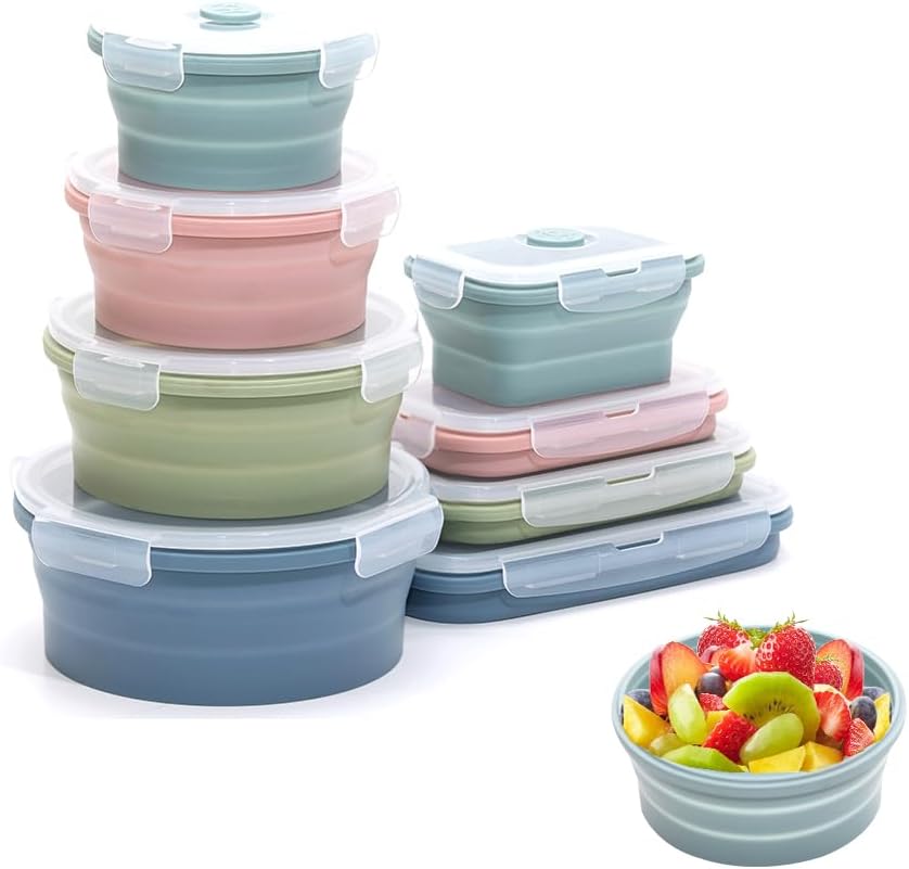 Food Storage Kits - Juego de contenedores de silicona plegables