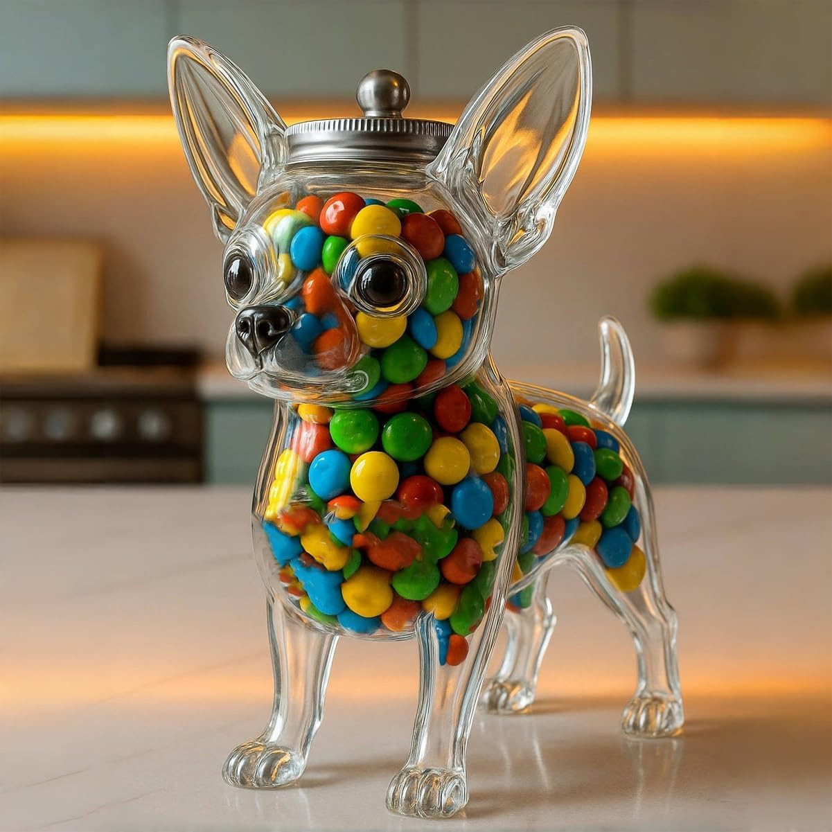 Food Storage Glass Set - Contenedor con forma de Chihuahua para