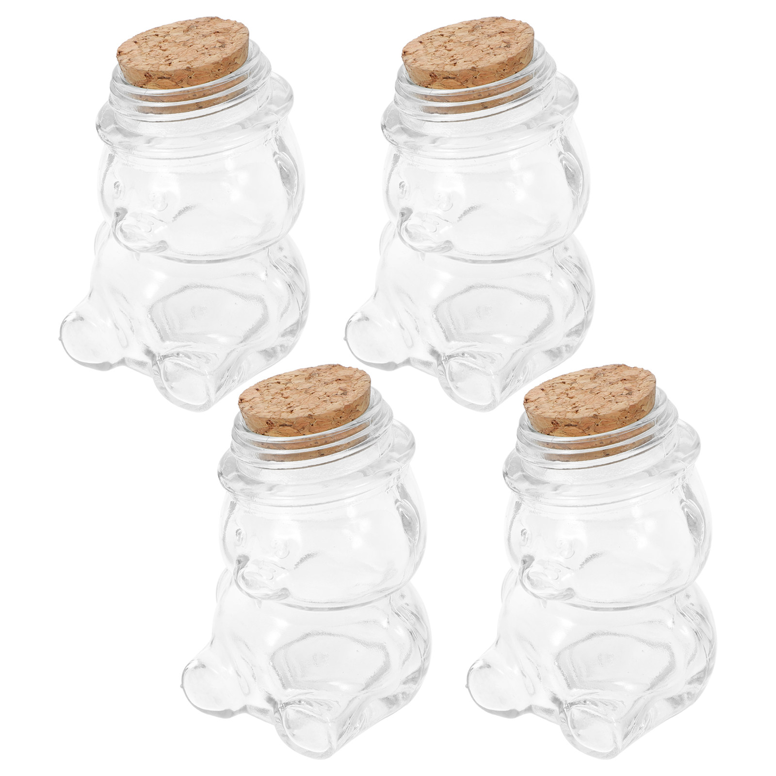 Food Storage Containers Set - Juego de 4 tarros de cristal