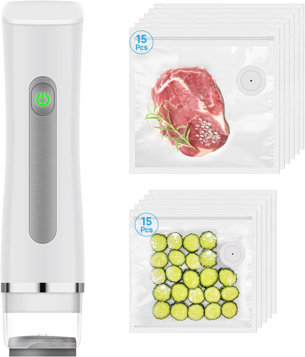 Food Storage Vacuum Seal Bags - Sellador al Vacío para Alimentos con