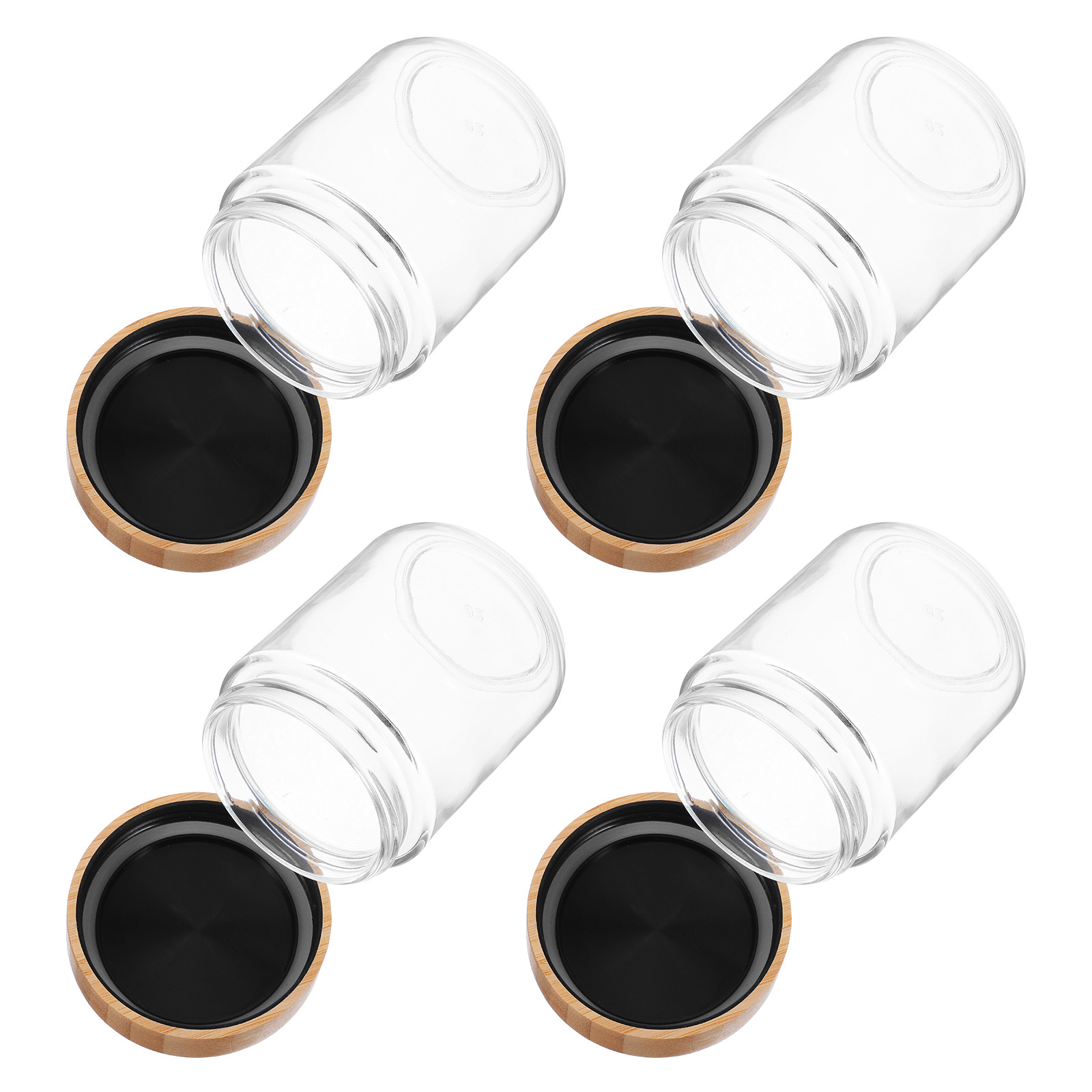 Food Storage Plastic Containers With Lids - 4 Frascos de Vidrio para Almacenamiento