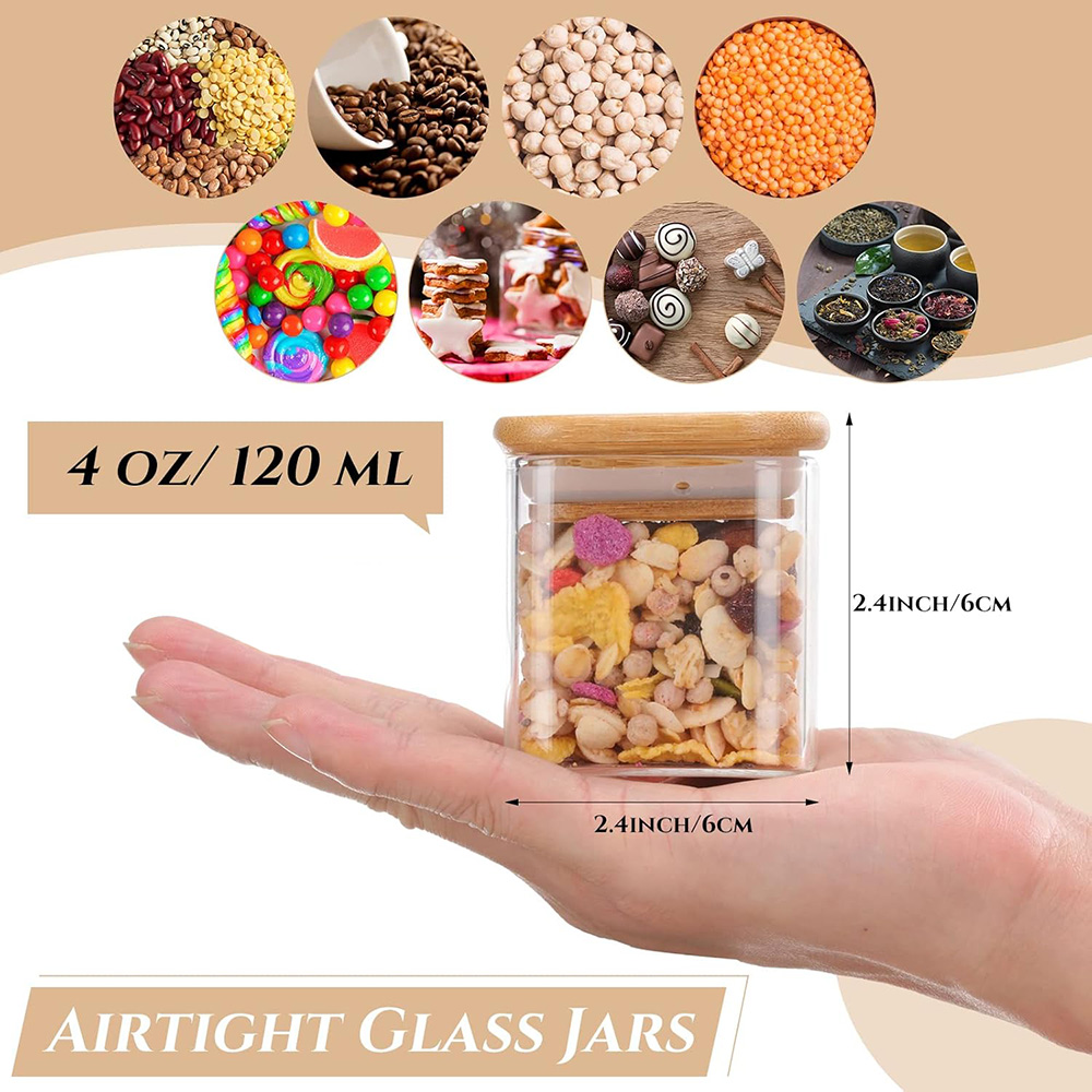 Juego de tarros de vidrio de 4 - Food Storage Glass Set reseña y precio
