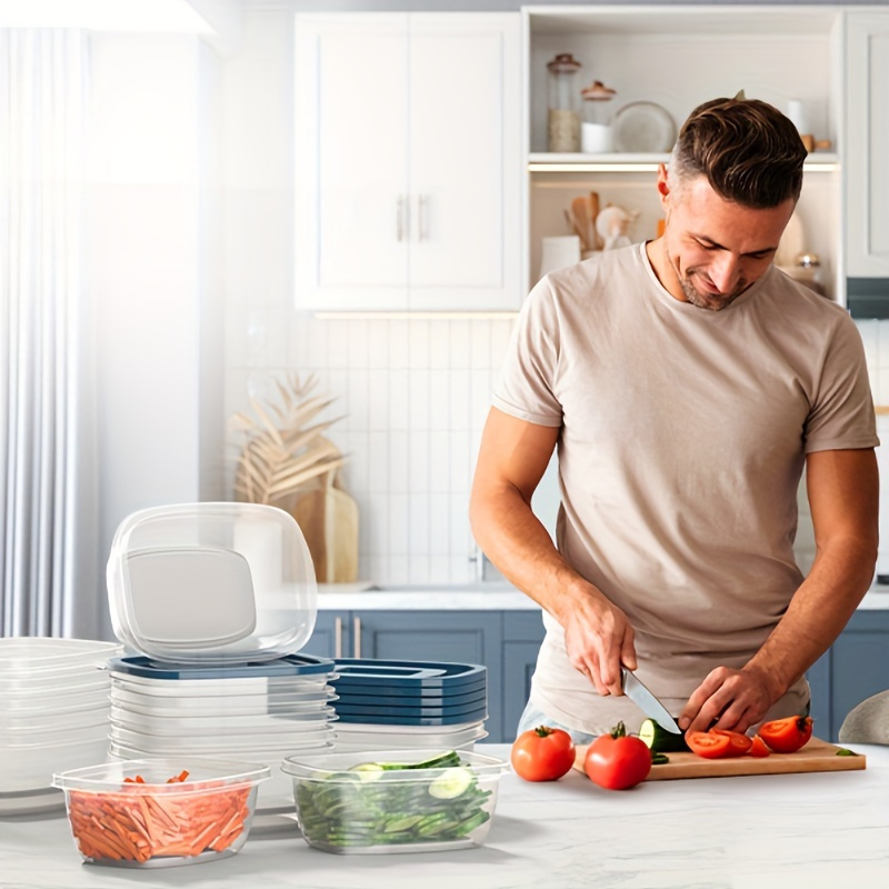 Juego de 6 Recipientes Transpa - Food Storage Plastic Containers With Lids reseña y precio