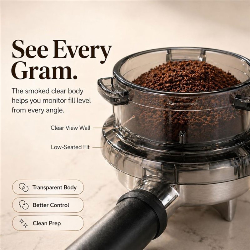 Embudo dosificador con portafi - Breville Espresso Barista Touch reseña y precio