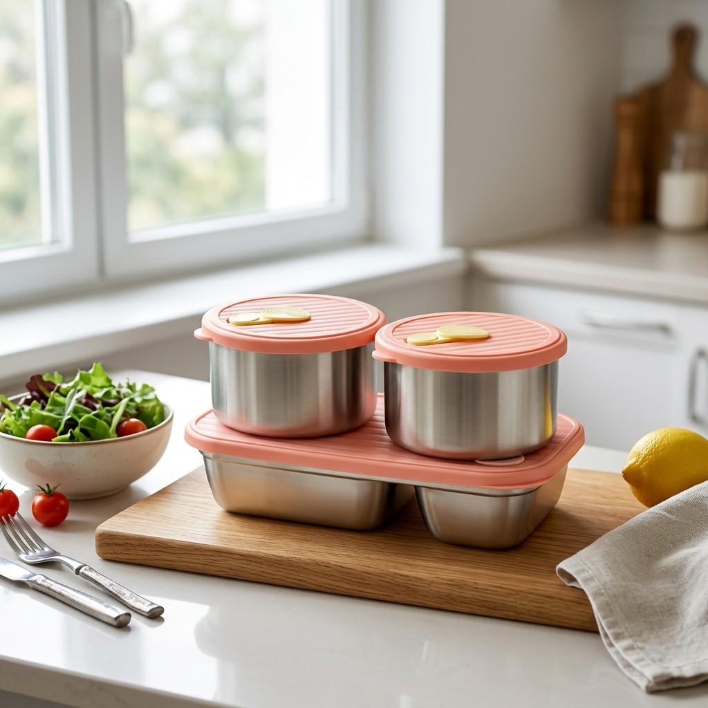 Lonchera de Acero Inoxidable 3 - Food Storage Kits reseña y precio
