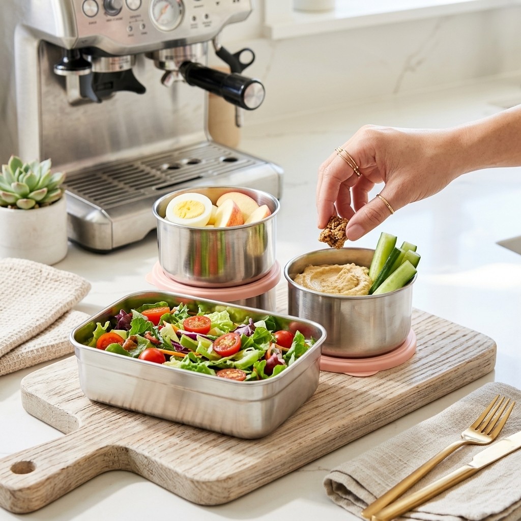 Lonchera de Acero Inoxidable 3 - Food Storage Kits reseña y precio