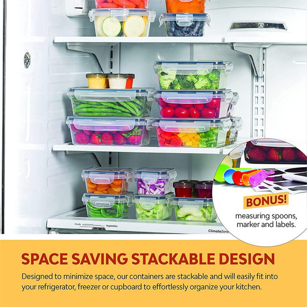 24 unids/set caja de almacenam - Food Storage Containers Set reseña y precio
