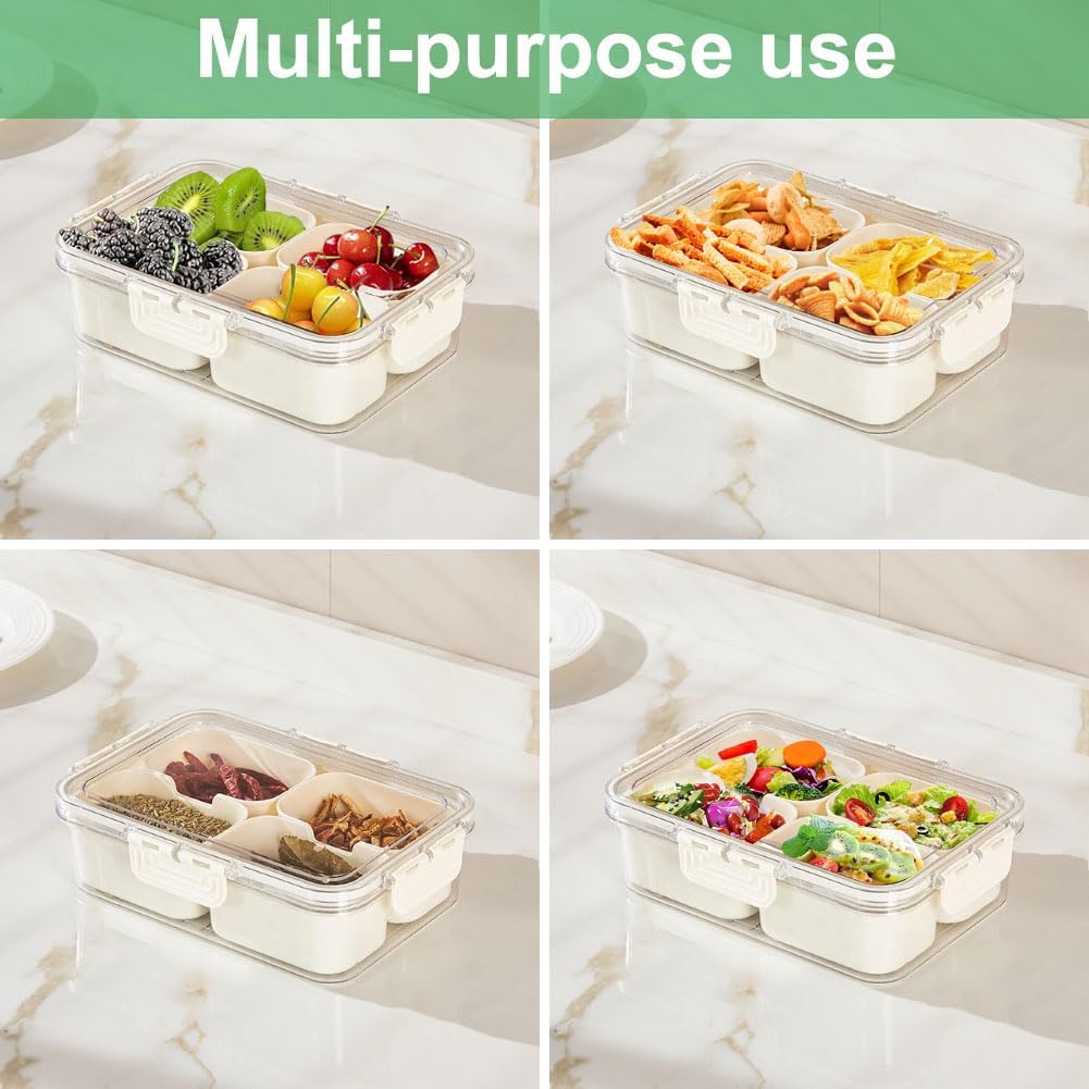 Caja Portátil para Almacenamie - Food Storage Plastic Containers With Lids reseña y precio