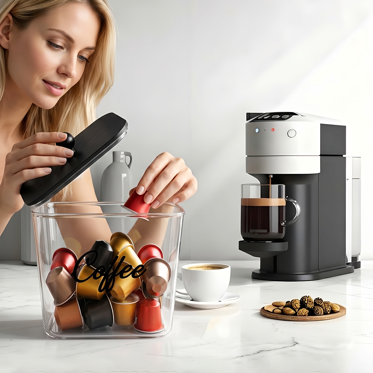 Organizador de Cápsulas de Caf - Food Storage Cabinet For Kitchen reseña y precio