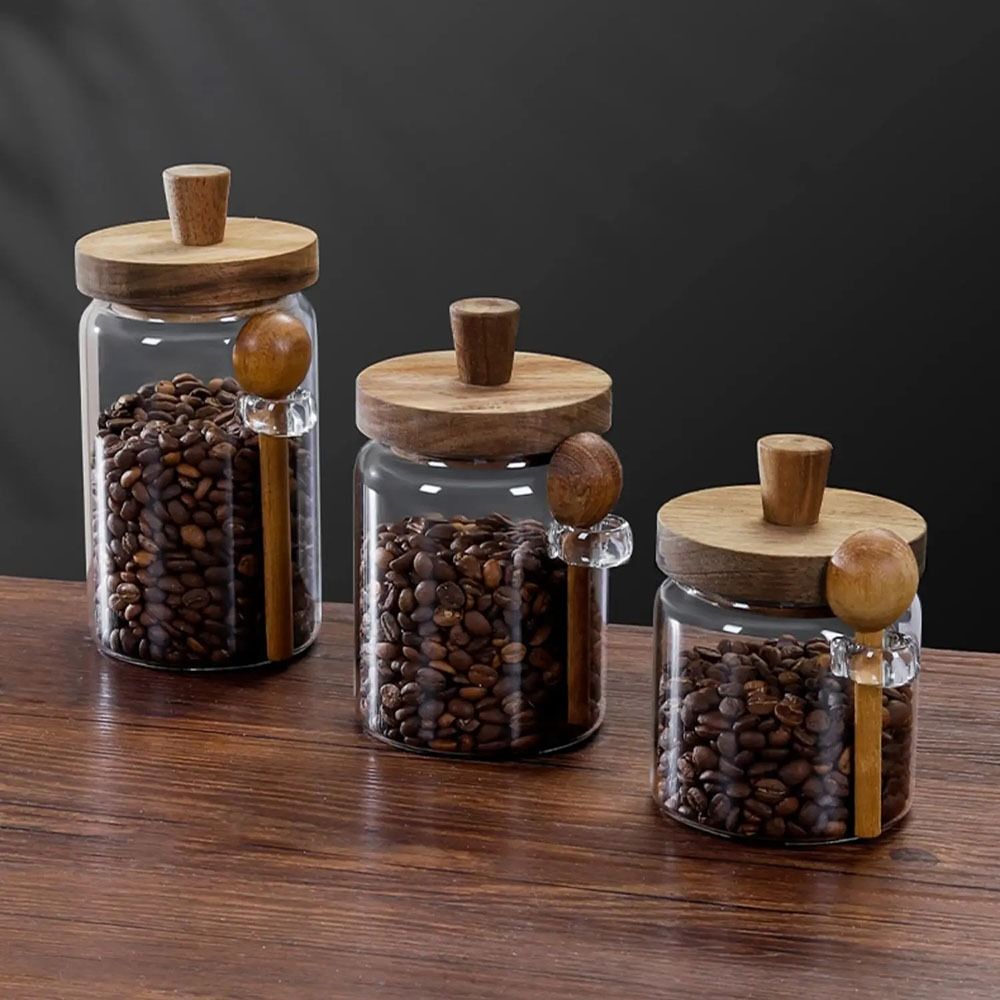 Tarro de almacenamiento de gra - Food Storage Glass Set reseña y precio