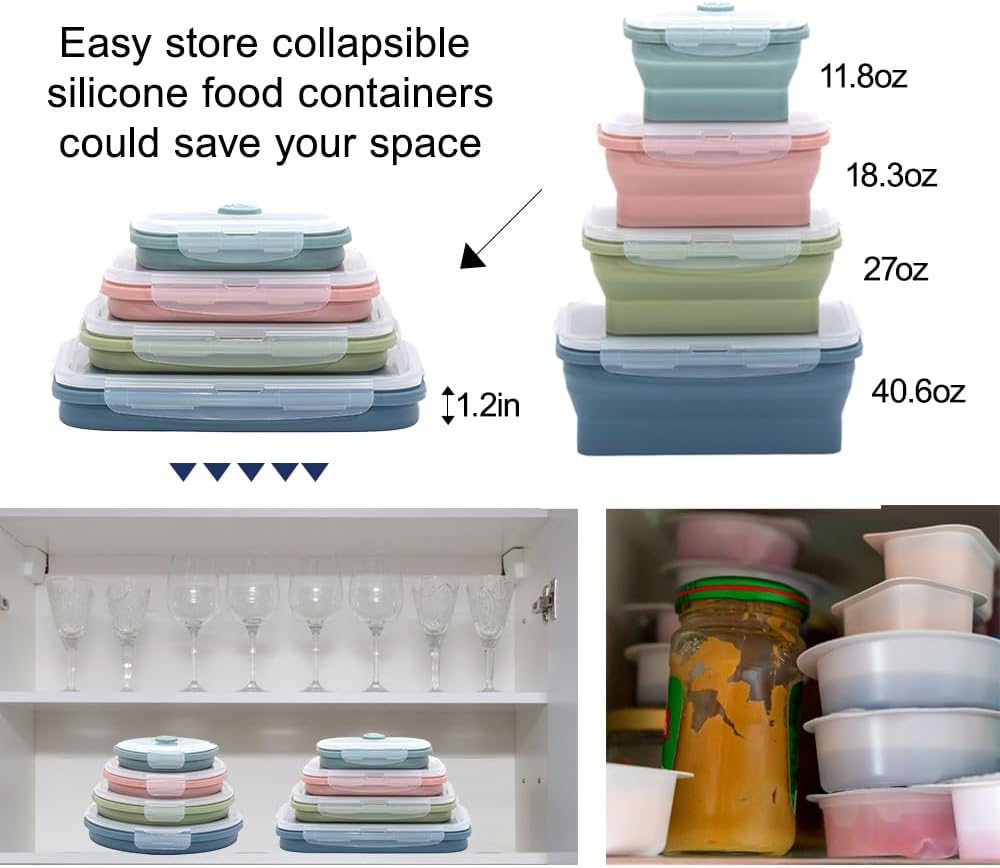 Juego de contenedores de silic - Food Storage Kits reseña y precio