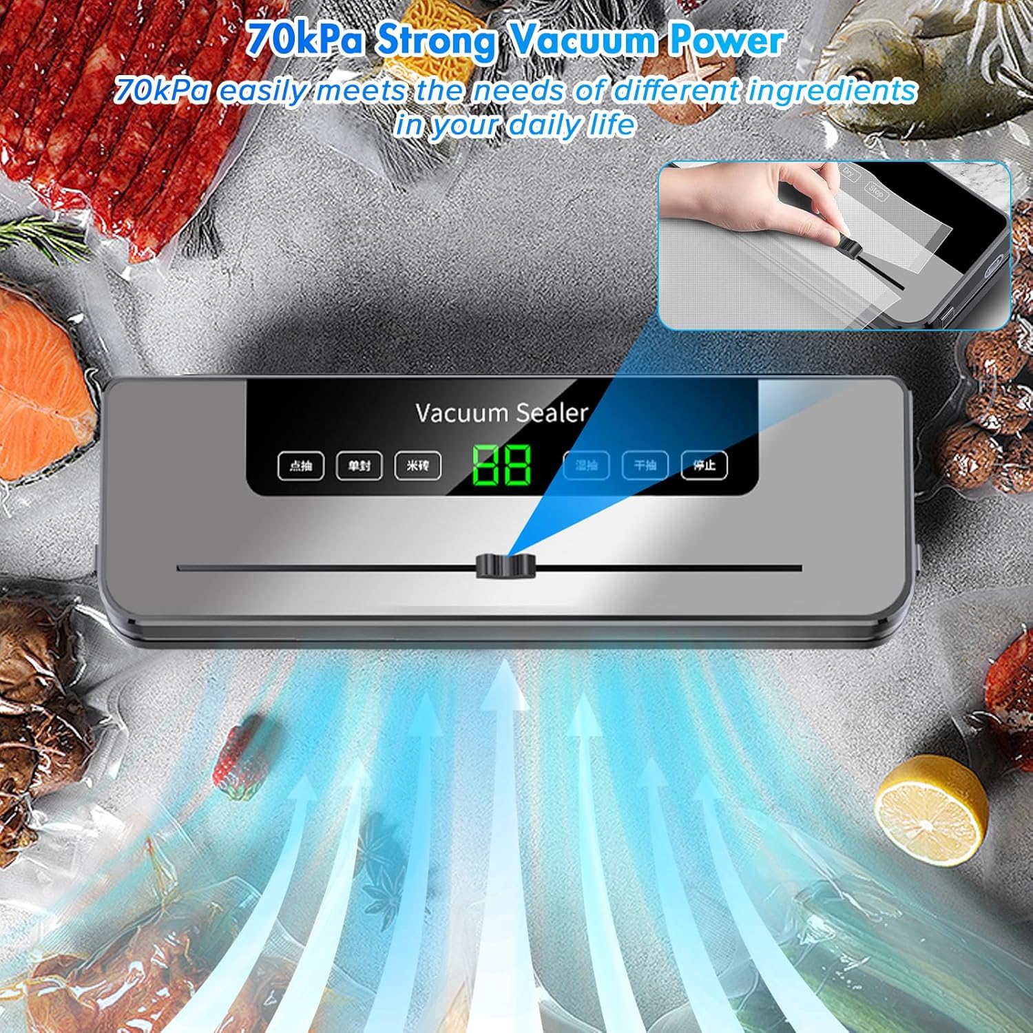 Máquina de sellado al vacío co - Food Storage Vacuum Seal Bags reseña y precio