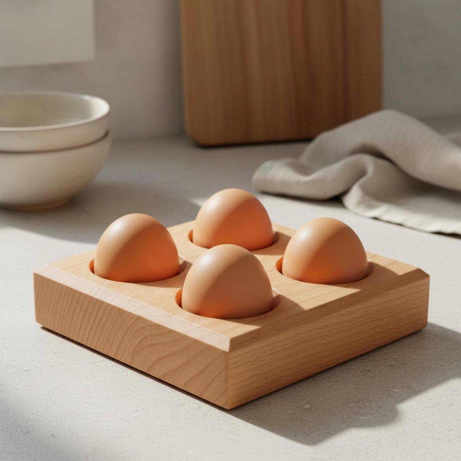 Bandeja para Huevos de Madera  - Egg Storage Holder reseña y precio