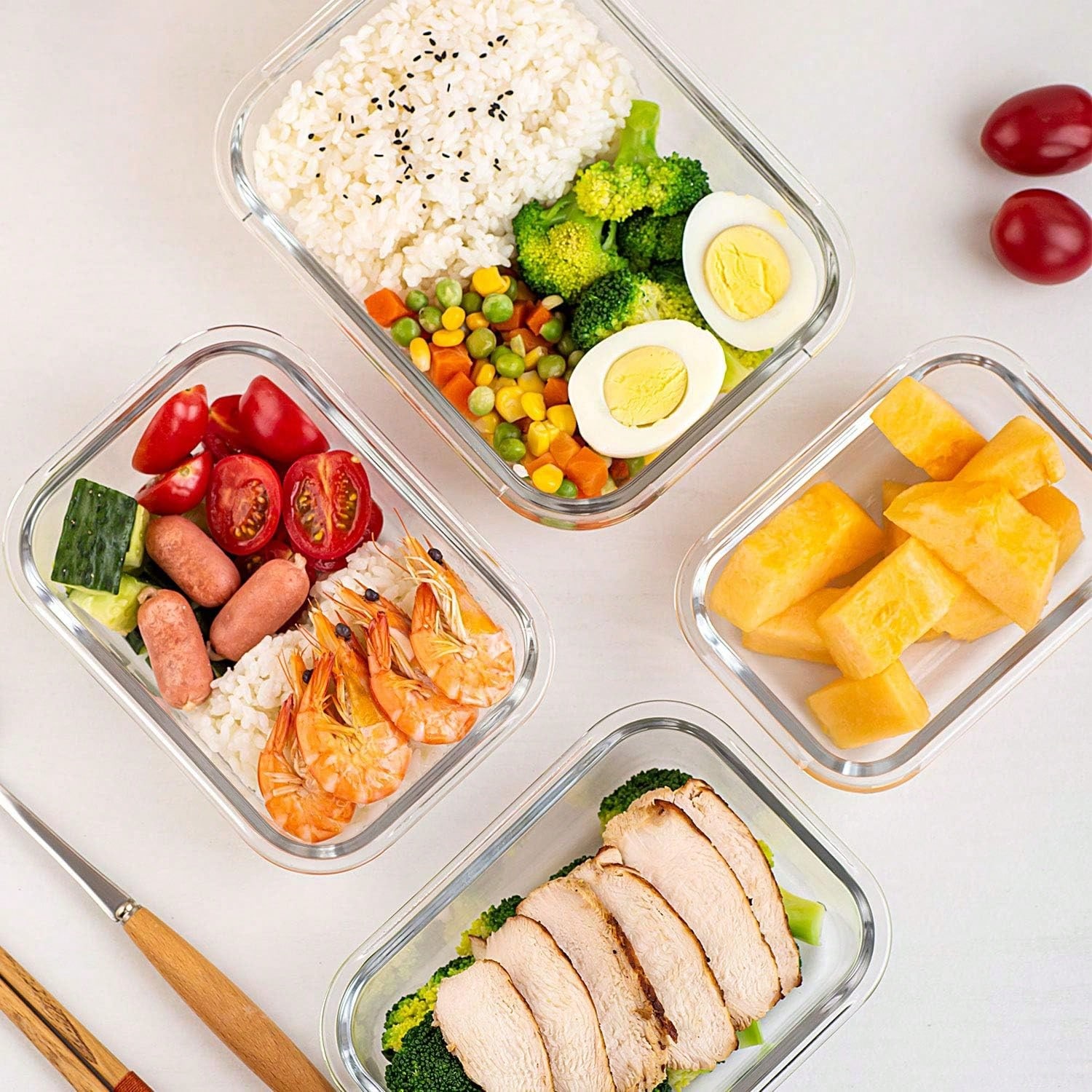 Paquete de 10 recipientes de v - Food Storage Plastic Containers With Lids reseña y precio