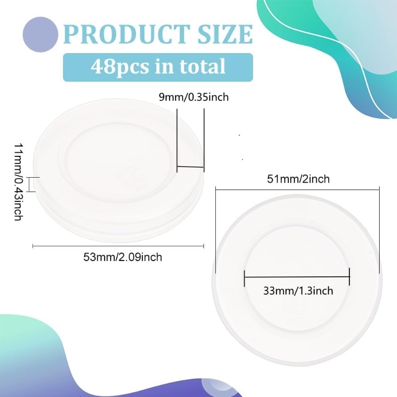 48 tapas de tarros de yogur de - Food Storage Yogurt reseña y precio