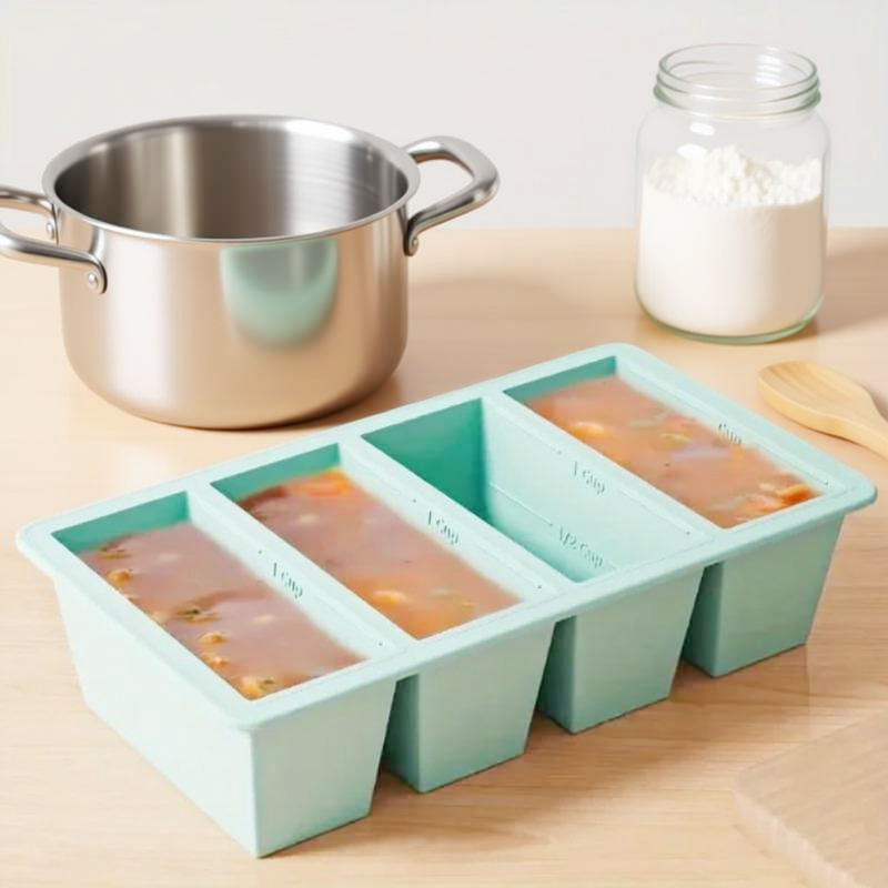 Bandeja de silicona para conge - Food Storage Frozen reseña y precio
