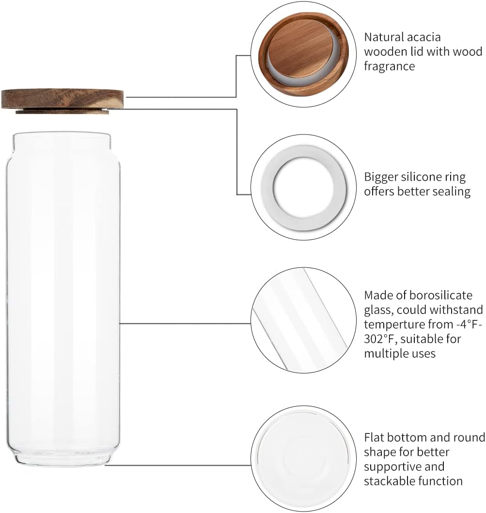 Paquete de 4 Frascos de Vidrio - Food Storage Glass Set reseña y precio