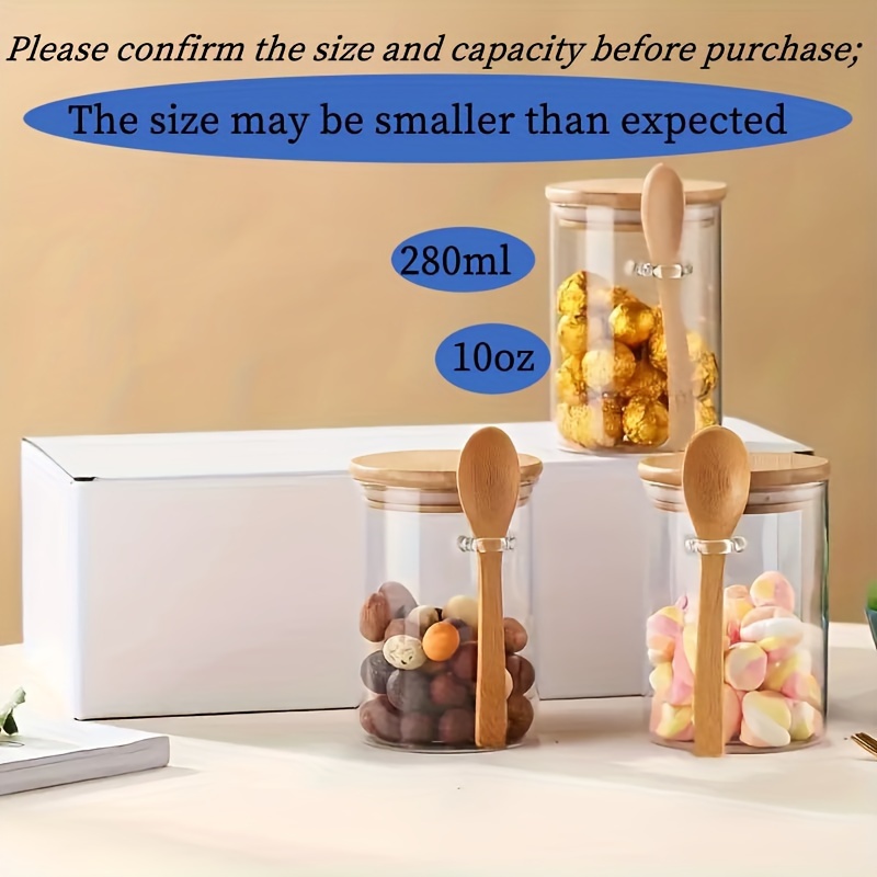 Tarro de dulces de 280 ml, tar - Food Storage Glass Set reseña y precio
