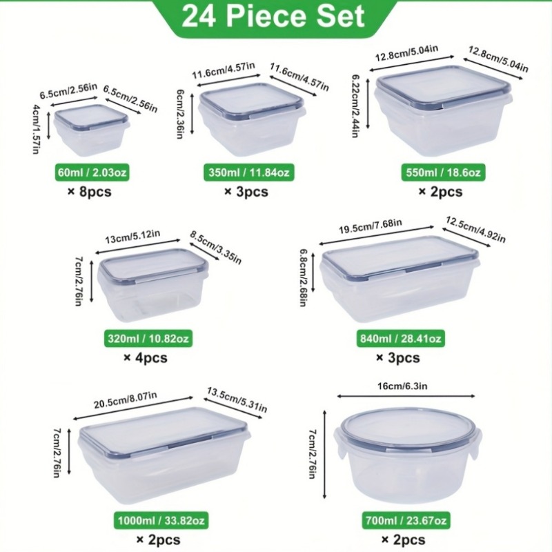 Juego de 48 Recipientes para A - Food Storage Containers Set reseña y precio