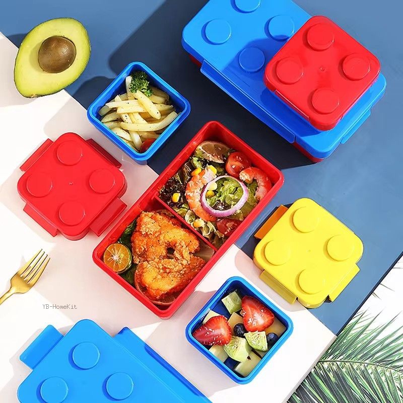 Caja de almuerzo de bloques de - Food Storage Building reseña y precio