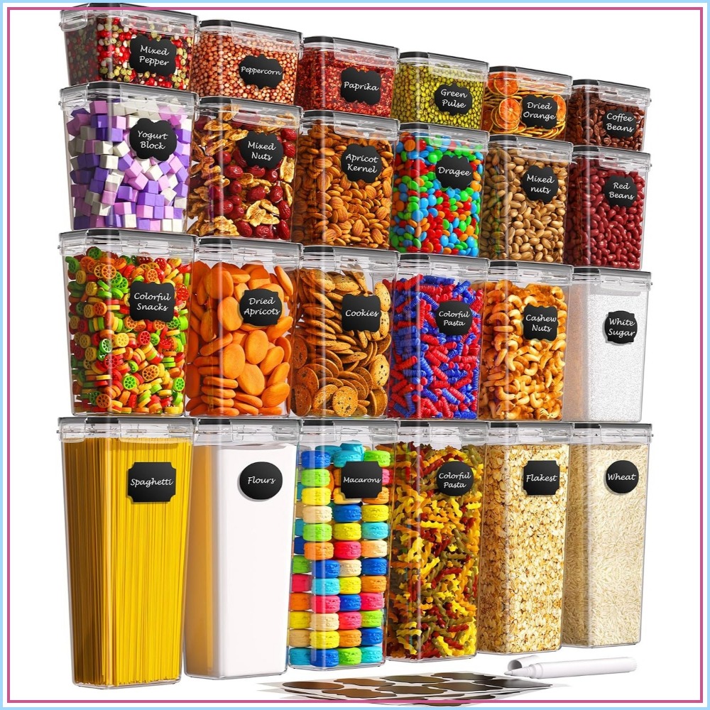 24 Recipientes Herméticos para - Food Storage Plastic Containers With Lids reseña y precio