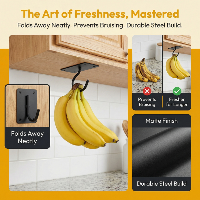 Gancho Adhesivo de Metal Negro - Food Storage Cabinet For Kitchen reseña y precio