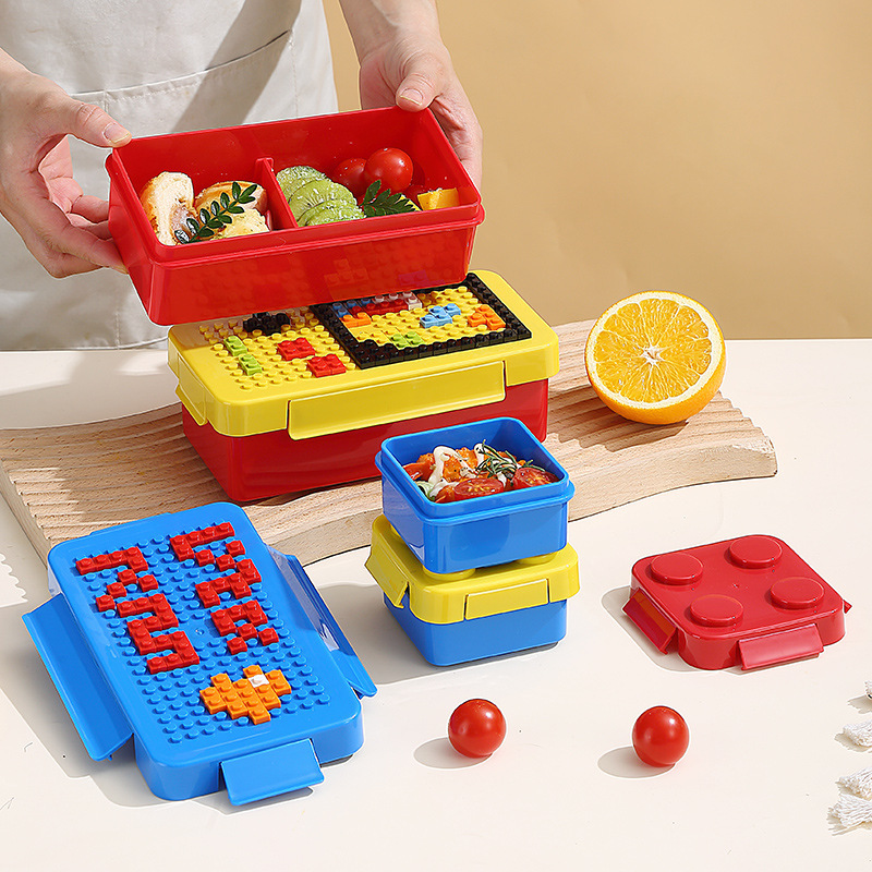 Caja de almuerzo de bloques de - Food Storage Building reseña y precio